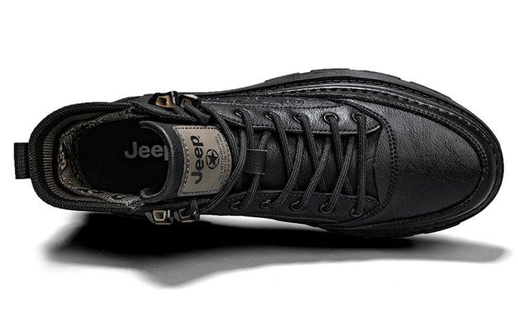 Jeep Mid Top Casual Shoes Men's Black Warrior купить в интернет-магазине Yoocart с быстрой доставкой по России.