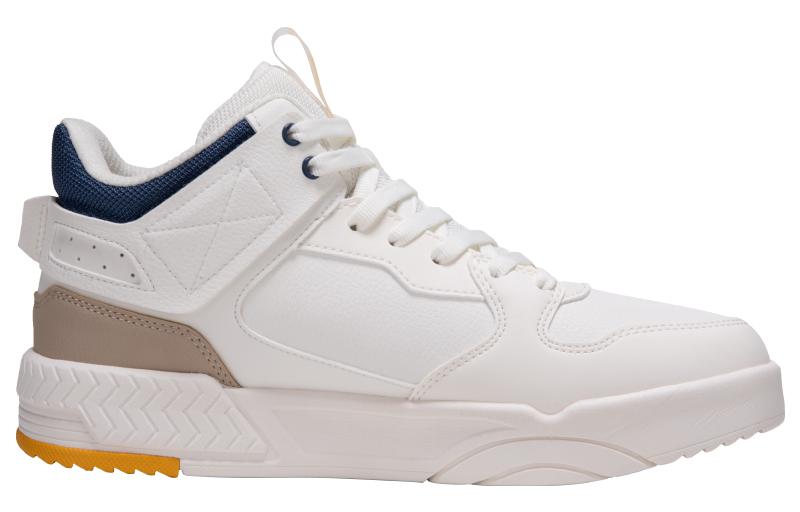 361° Non-slip Wear-resistant Shock Absorption High-Top Skateboard Shoes White Blue Brown