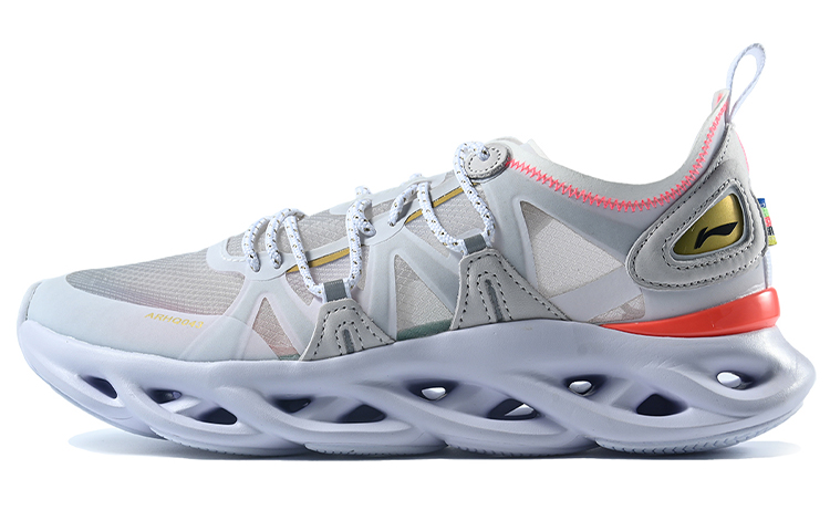 LiNing Li Ning Arc Cushioned Wear-Resistant Slip-Resistant Low-Top Running Shoes Men's Gray