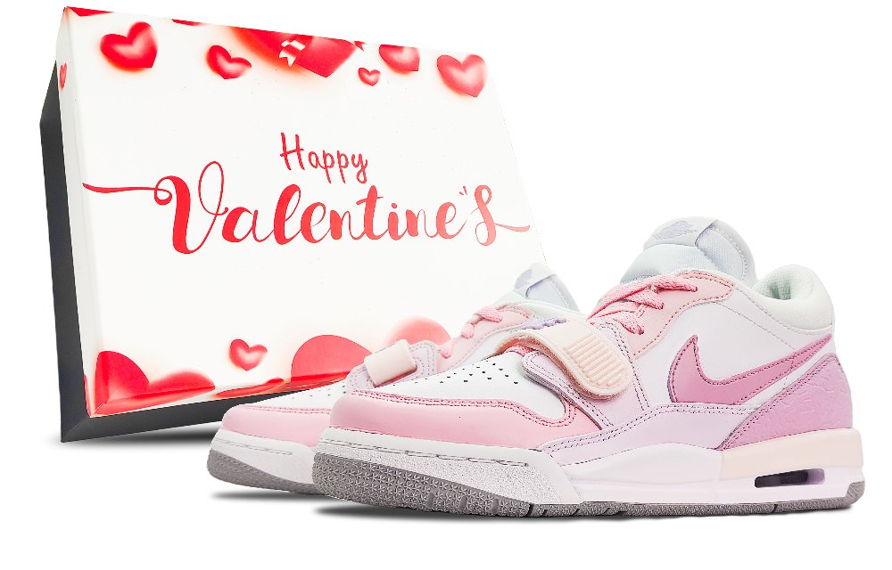 Jordan Legacy 312 Mid-Top Vintage Basketball Shoes GS Pink White