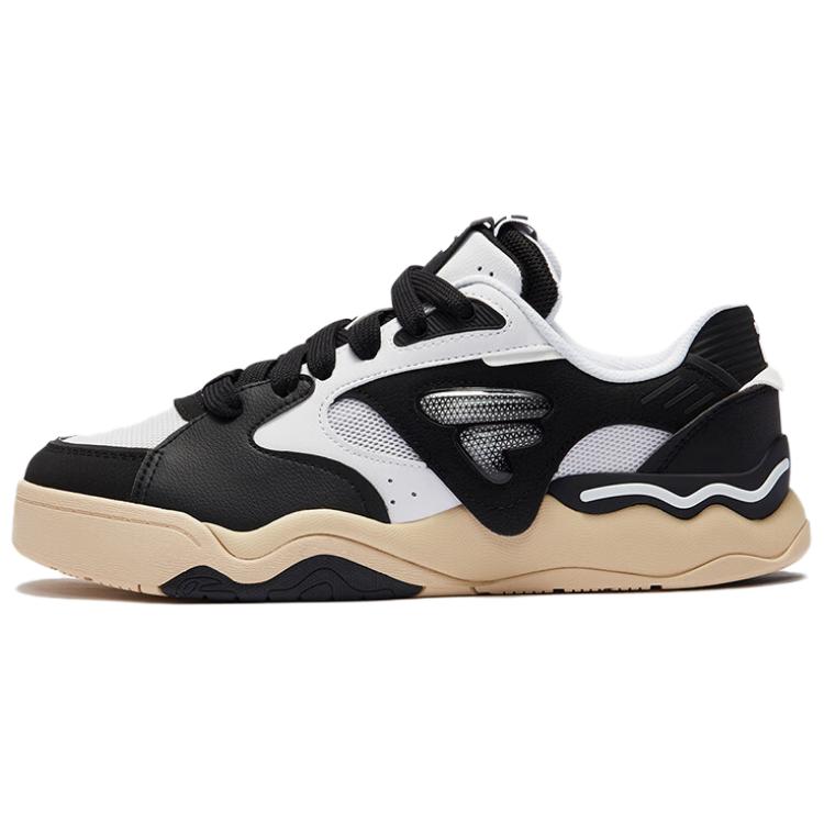 FILA FUSION KICK Anti-Slip Wear-Resistant Low-Top Casual Shoes Men's Black White