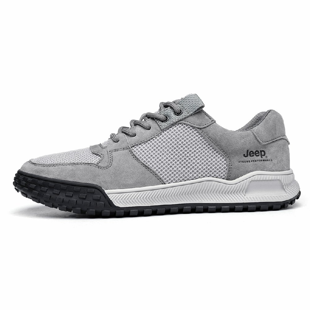 Jeep Anti-Slip Wear-Resistant Low-Top Outdoor Shoes Men's Gray