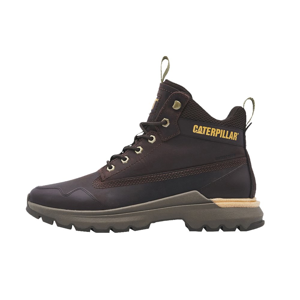 CAT Work Boots Men's Dark Brown