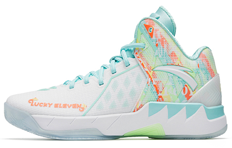 ANTA KT1 Pro Basketball Shoes Men's Mid top White Blue Green