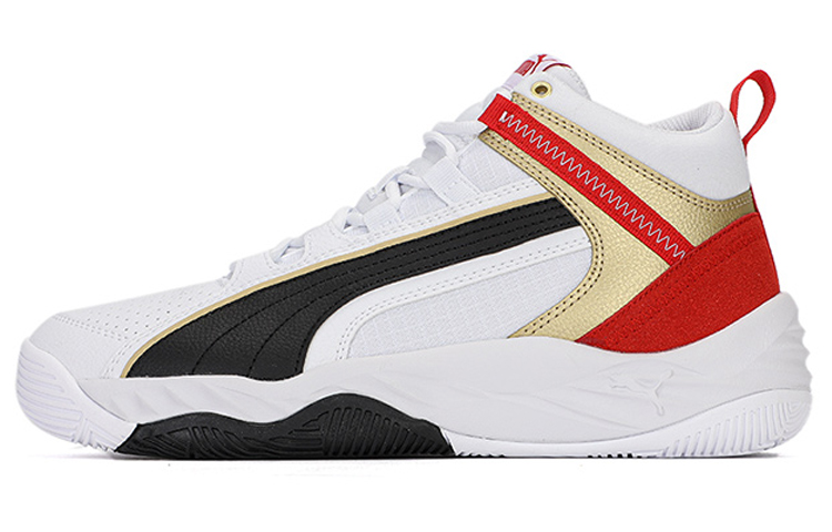 PUMA Unisex Rebound Future Evo Mid Top Black/White/Red