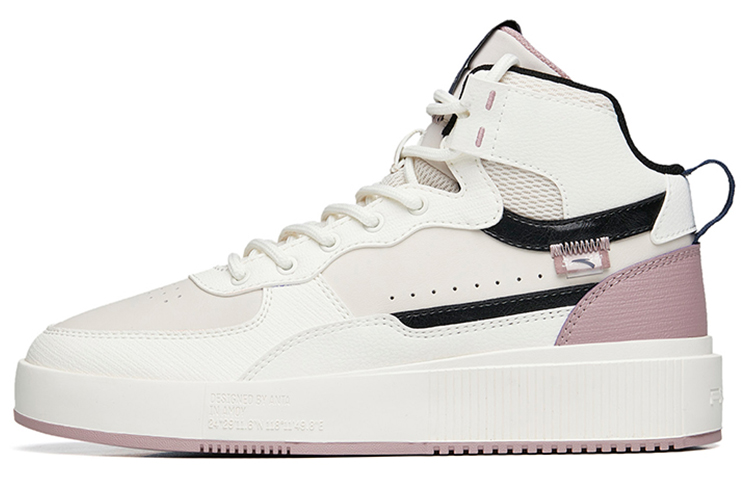 Anta High-Top Skateboard Shoes Women's Ivory White