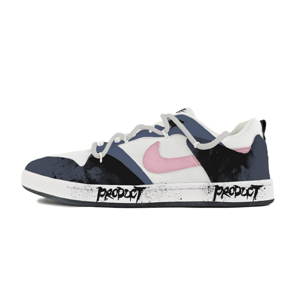 Nike SB Alleyoop Abrasion Resistant Low Top Skateboard Shoes Men's White Black Pink