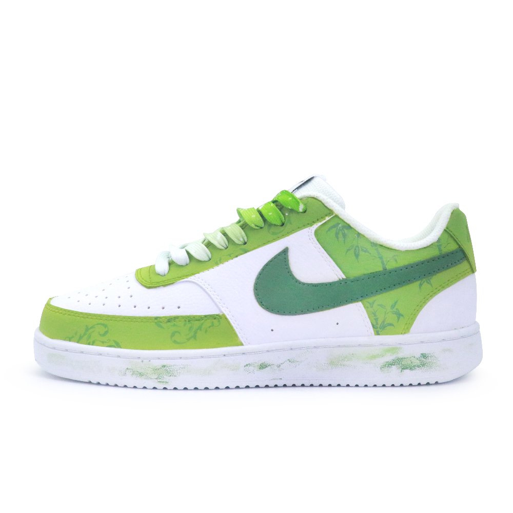 Nike Court Vision 1 Lightweight Breathable Slip-Resistant Low-Top Skateboard Shoes Men's White Green