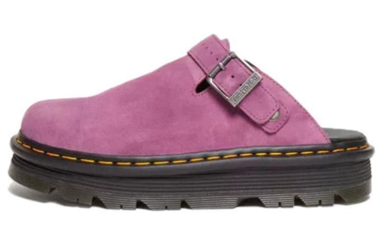 Dr. Martens Zebzag Suede Slingback Platform Mule Muted Purple