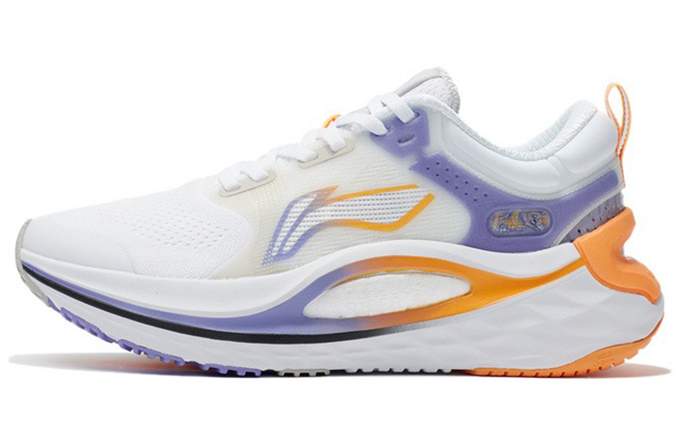 LiNing Furious Rider 6.0 Cushioning Anti-Slip And Wear-Resistant Support Reflective Low-Top Running Shoes Women's White