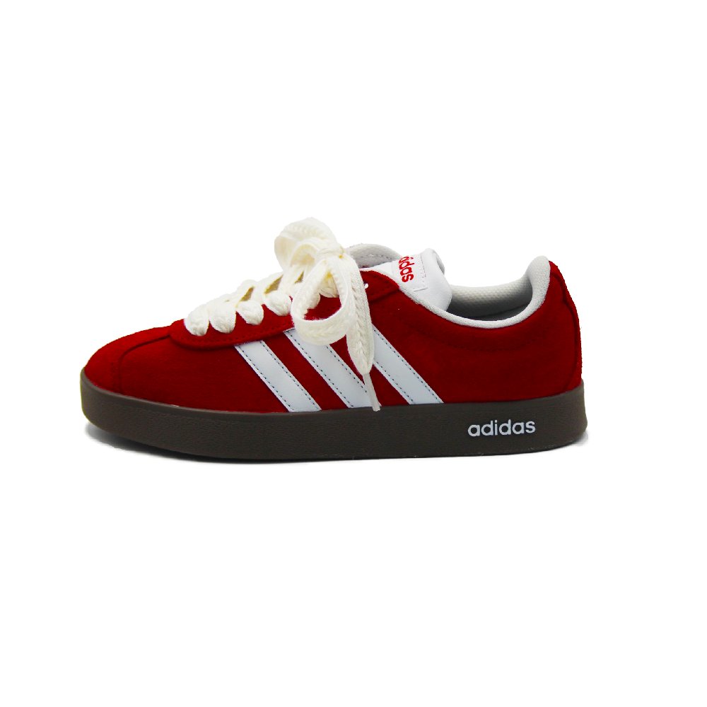 Adidas VL COURT 2.0 Anti Slip Wear Resistant Low Top Skateboard Shoes Unisex Brick Red