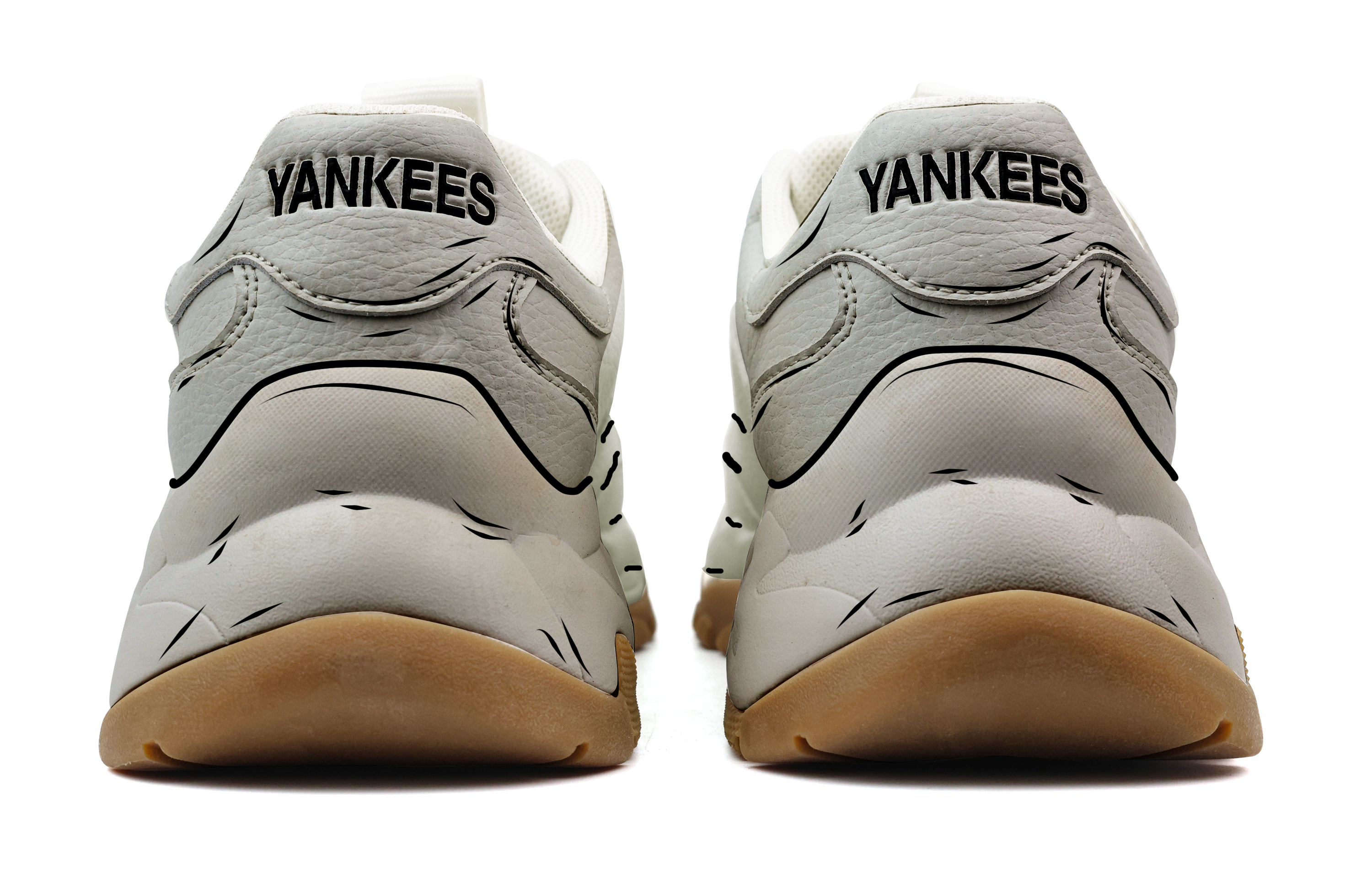 MLB Big Ball Chunky Sneakers Unisex Low Top Gray/Light Green
