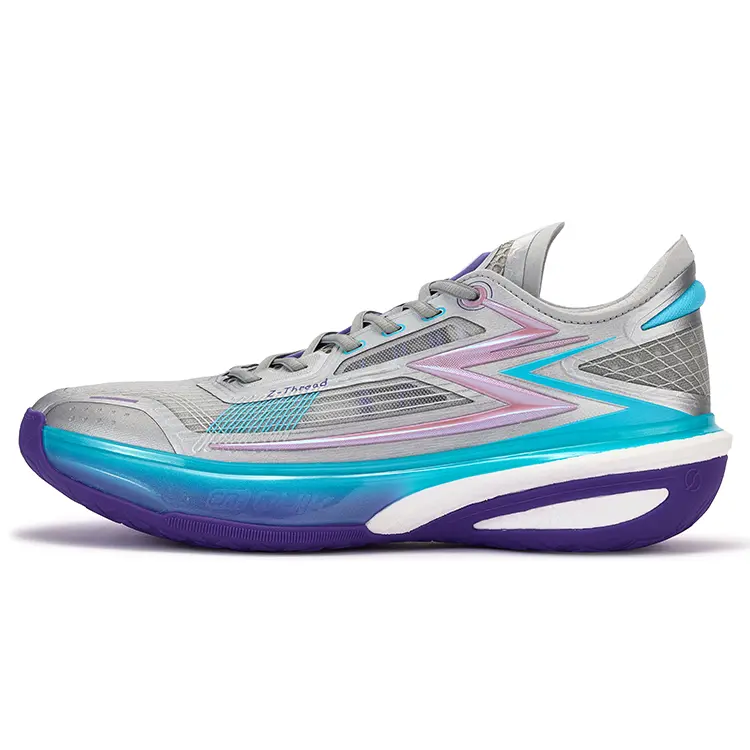 361° Blitz BB Shock Absorbers Slip Resistant Abrasion Resistant Low top Basketball Shoes Men's Blue Button