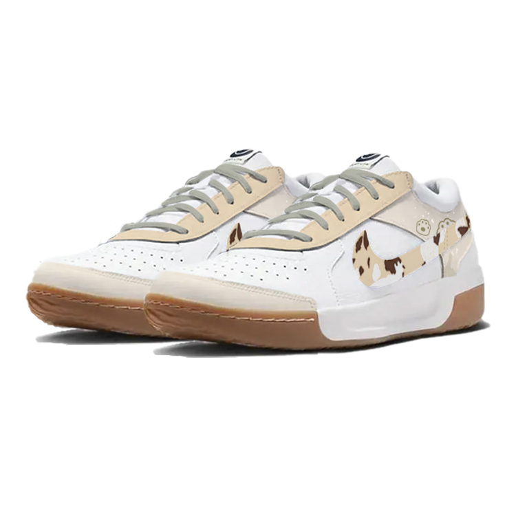 Nike Court Lite 3 Light Yellow Milk Coffee Panda Paw Anti-Slip Wear-Resistant Low-Top Tennis Shoes Men's White купить в интернет-магазине Yoocart с быстрой доставкой по России.