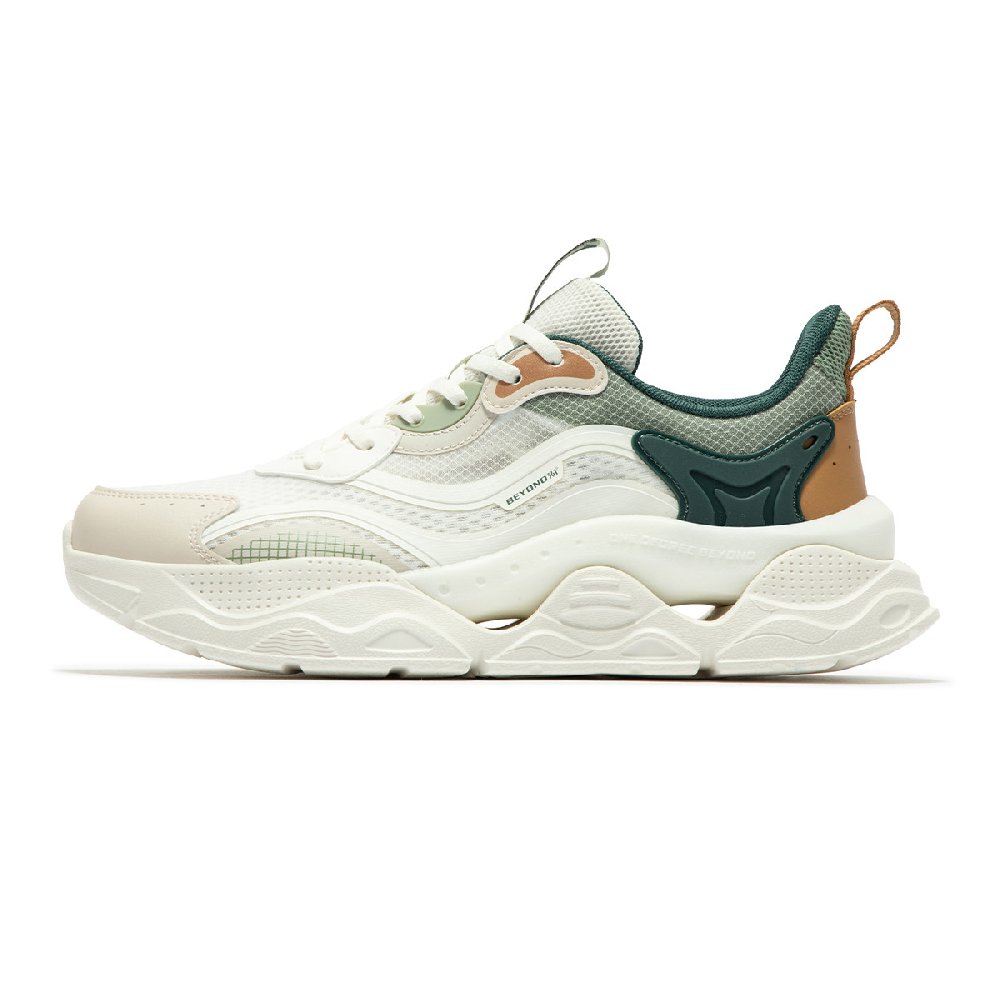 361° Cushioning, Abrasion Resistant, Breathable, Lightweight Low Top Casual Shoes Men's White Green