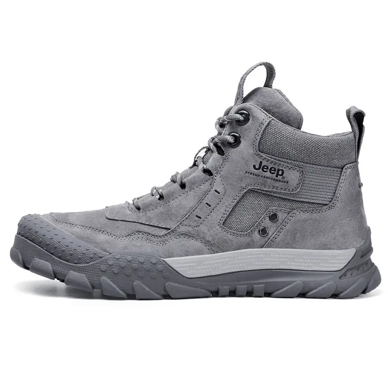 Jeep Mid Top Outdoor Shoes Men's Gray