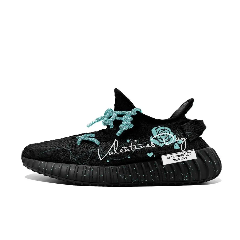 Adidas Originals Yeezy Boost 350 V2 Crystal Rose Cushioning, Wear Resistant Low top Casual Shoes Unisex Black