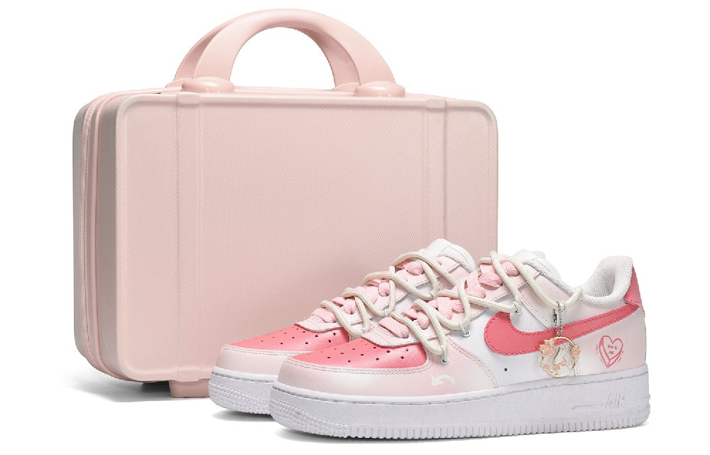 Nike Air Force 1 Skateboard Shoes Men Low-Top White Pink