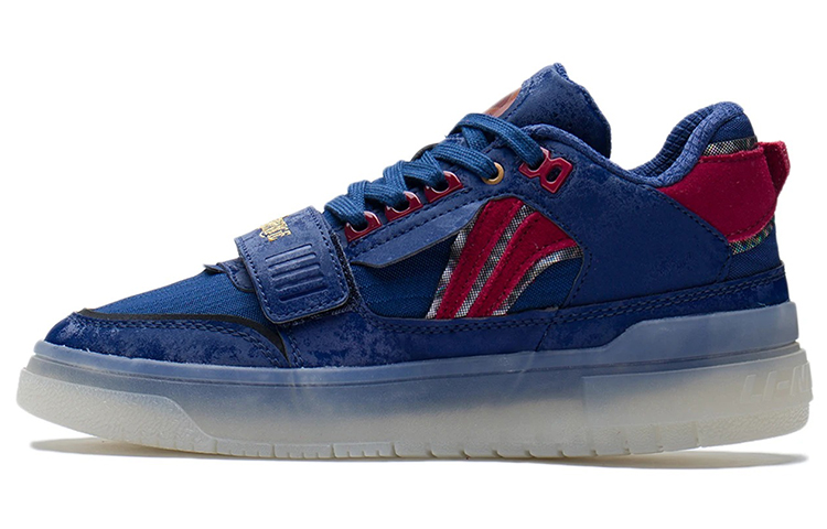LiNing Rookie Cushioning Anti-Slip And Wear-Resistant Low-Top Vintage Basketball Shoes Women's Navy
