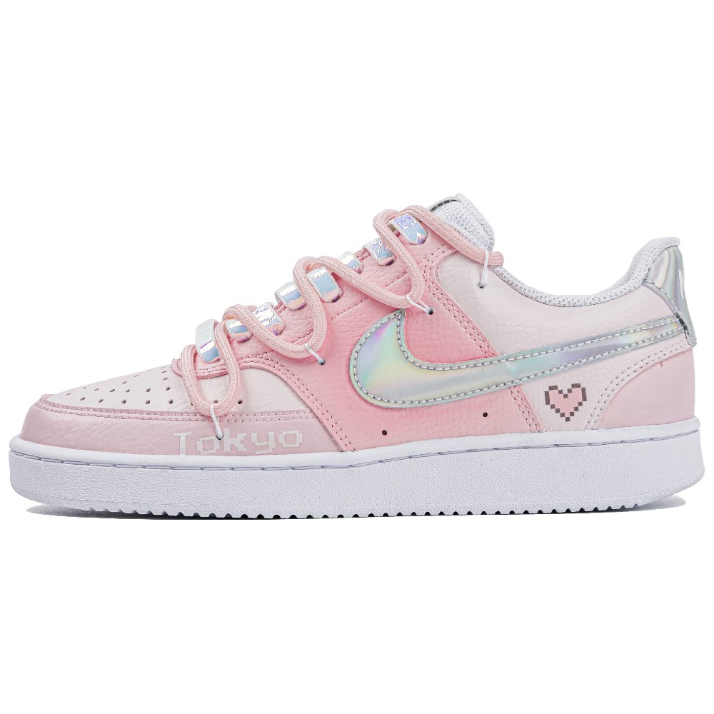 Nike Court Vision 1 Low-Top Skateboard Shoes Women's Pink