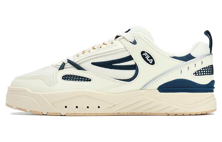 FILA SLAM Anti Slip Wear Resistant Low Top Skateboard Shoes Men's White Blue