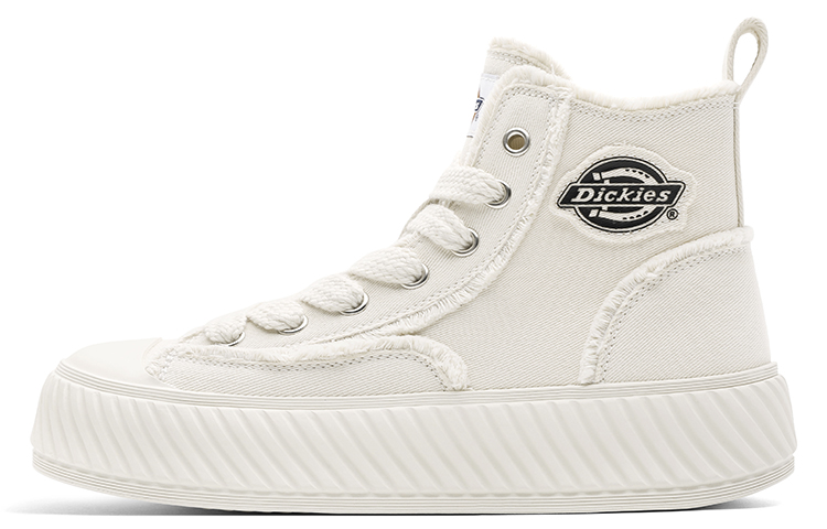 Dickies Trendy Classic And Versatile High-Top Canvas Shoes Women's Beige