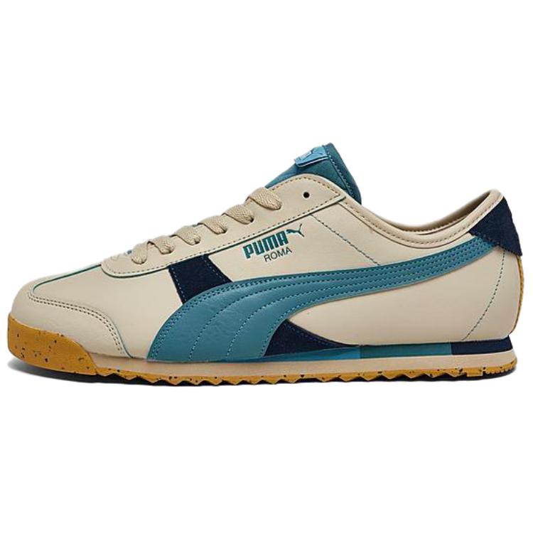 PUMA Roma Snowdrifts Granola Snowdrifts Slip-Resistant Low-Top Casual Shoes Men's Yellow Blue