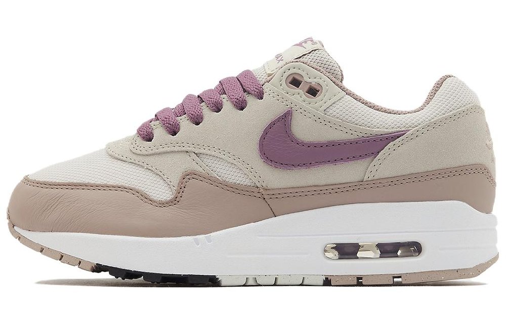 Nike Air Max 1 Повседневная обувь Low Top Бежево-фиолетовый Унисекс
