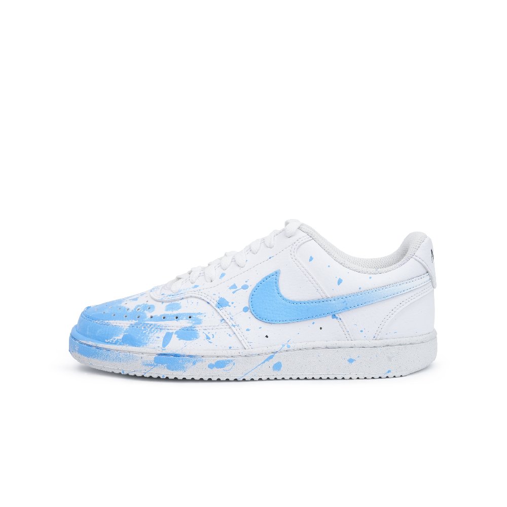 Nike Court Vision Squid Party Winter Xuan Manchu Anti-Slip Wear-Resistant Low-Top Skateboard Shoes Unisex White Blue