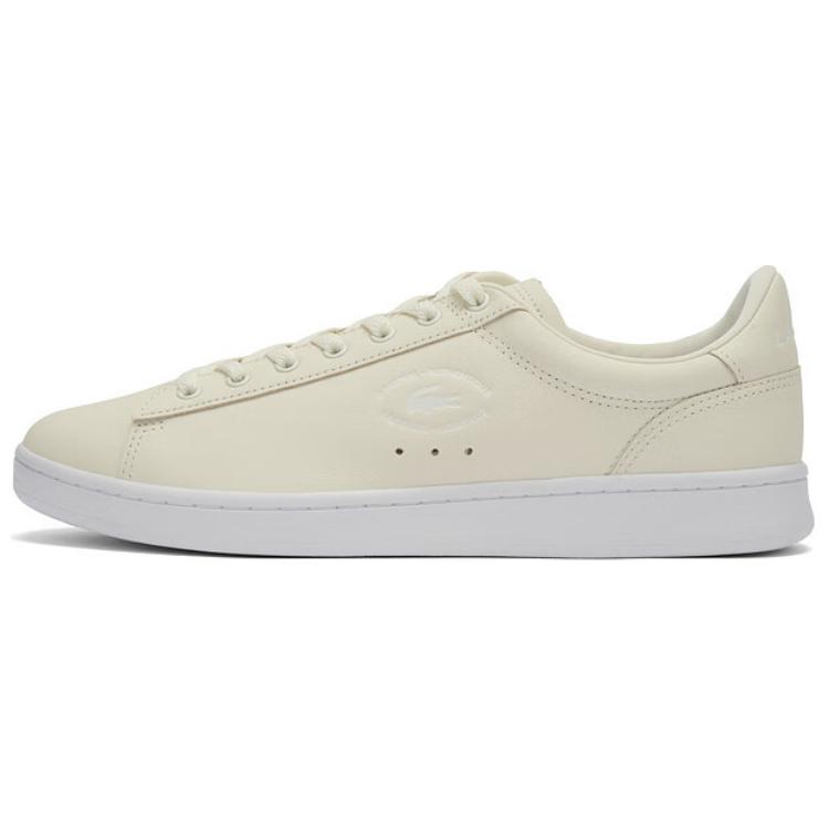 LACOSTE Low-Top Skateboard Shoes Men's Ecru
