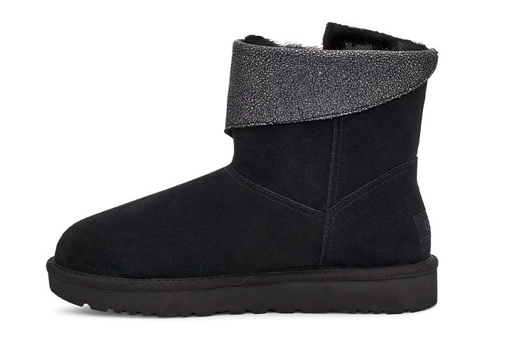 UGG Classic Caviar Mini Fleece Lined Black Women's