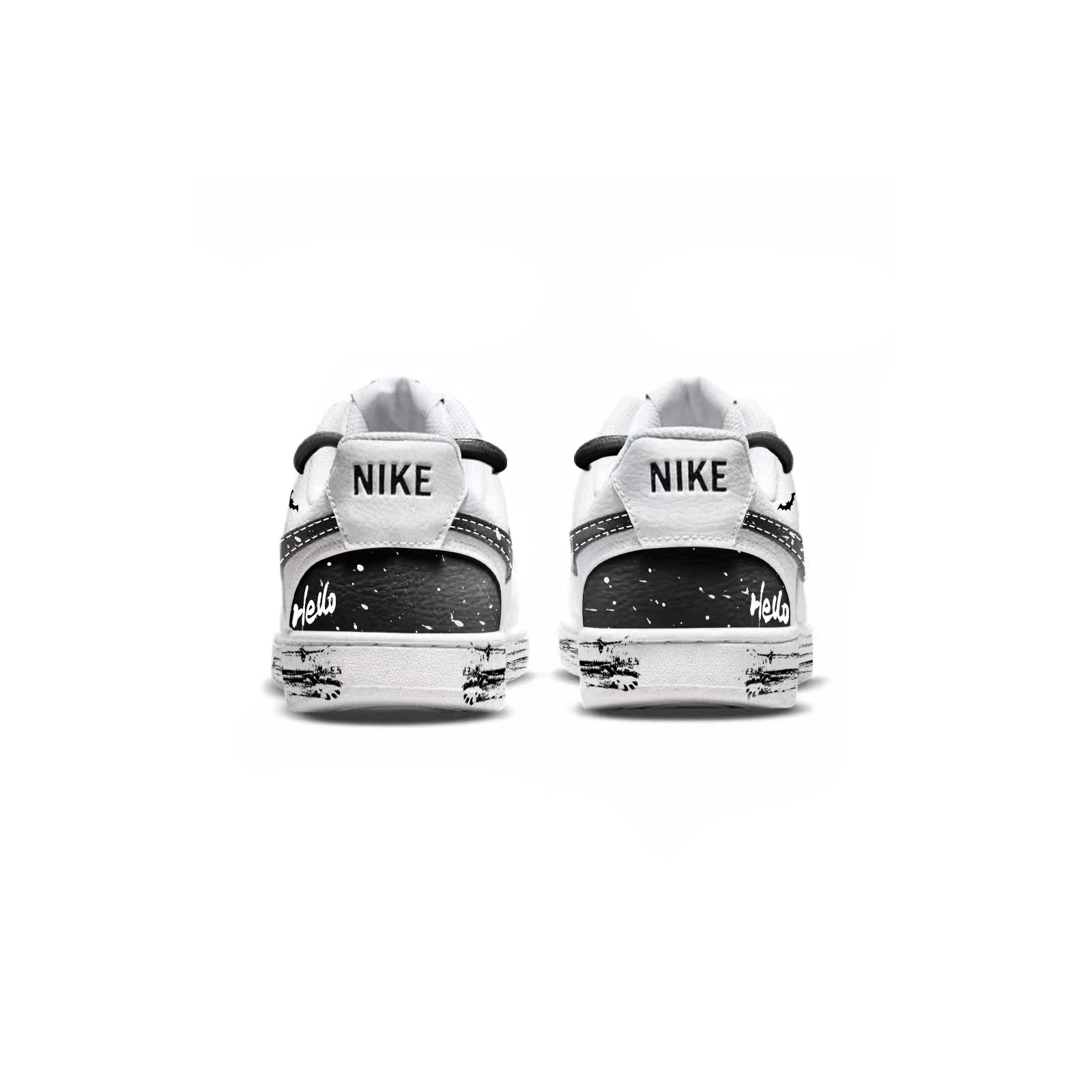 Nike Court Vision 1 Little Black Demon Slip Resistant Abrasion Resistant Low top Skateboard Shoes Unisex Black White купить в интернет-магазине Yoocart с быстрой доставкой по России.