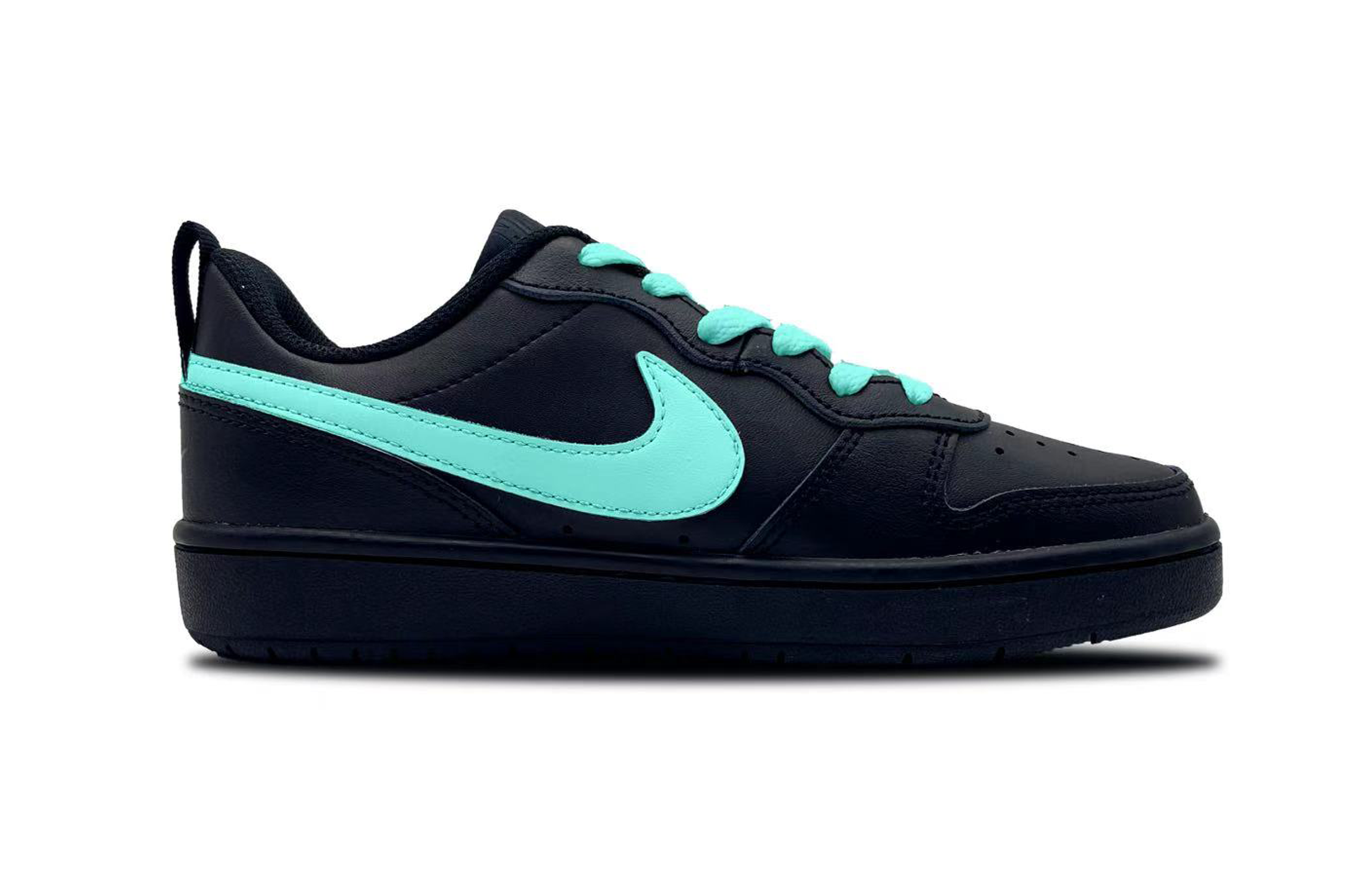 Nike Court Borough 2 Dark Night Mint Slip Resistant Abrasion Resistant Low top Skateboard Shoes Unisex