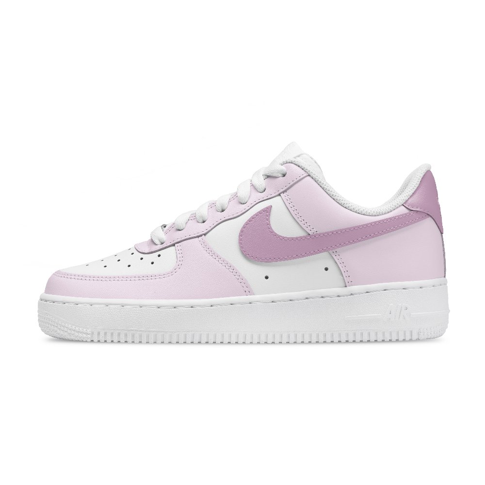 Nike Air Force 1 Purple Nebula Starlight Abrasion Resistant Low Top Skateboard Shoes Unisex White Purple