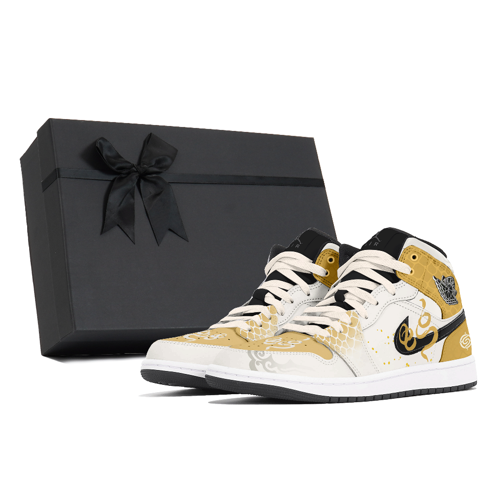 Jordan Air Jordan 1 Abrasion Resistant Mid Top Vintage Basketball Shoes Men's Bright Yellow
