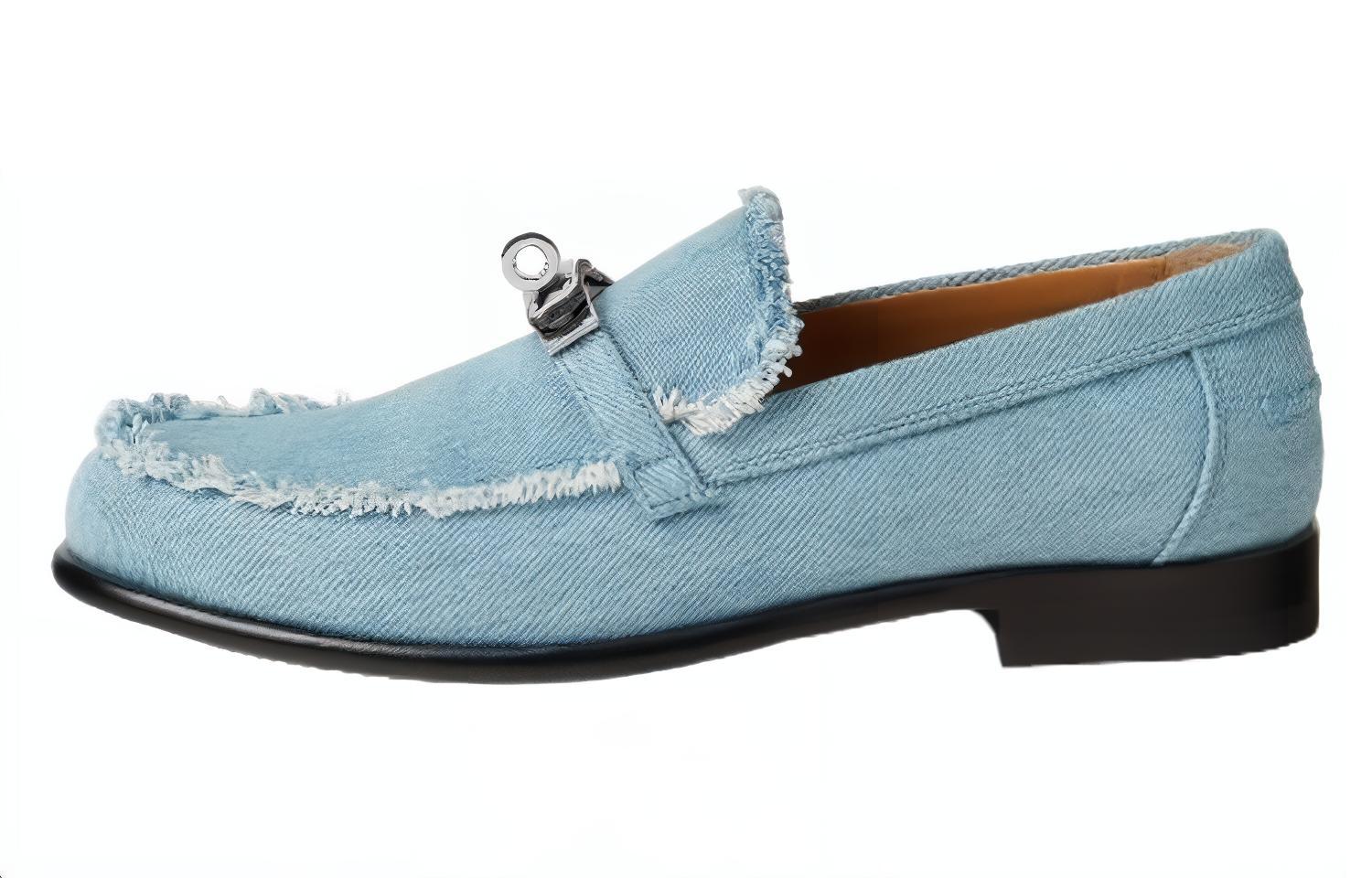 HERMES Destin Loafers Women's Blue купить в интернет-магазине Yoocart с быстрой доставкой по России.