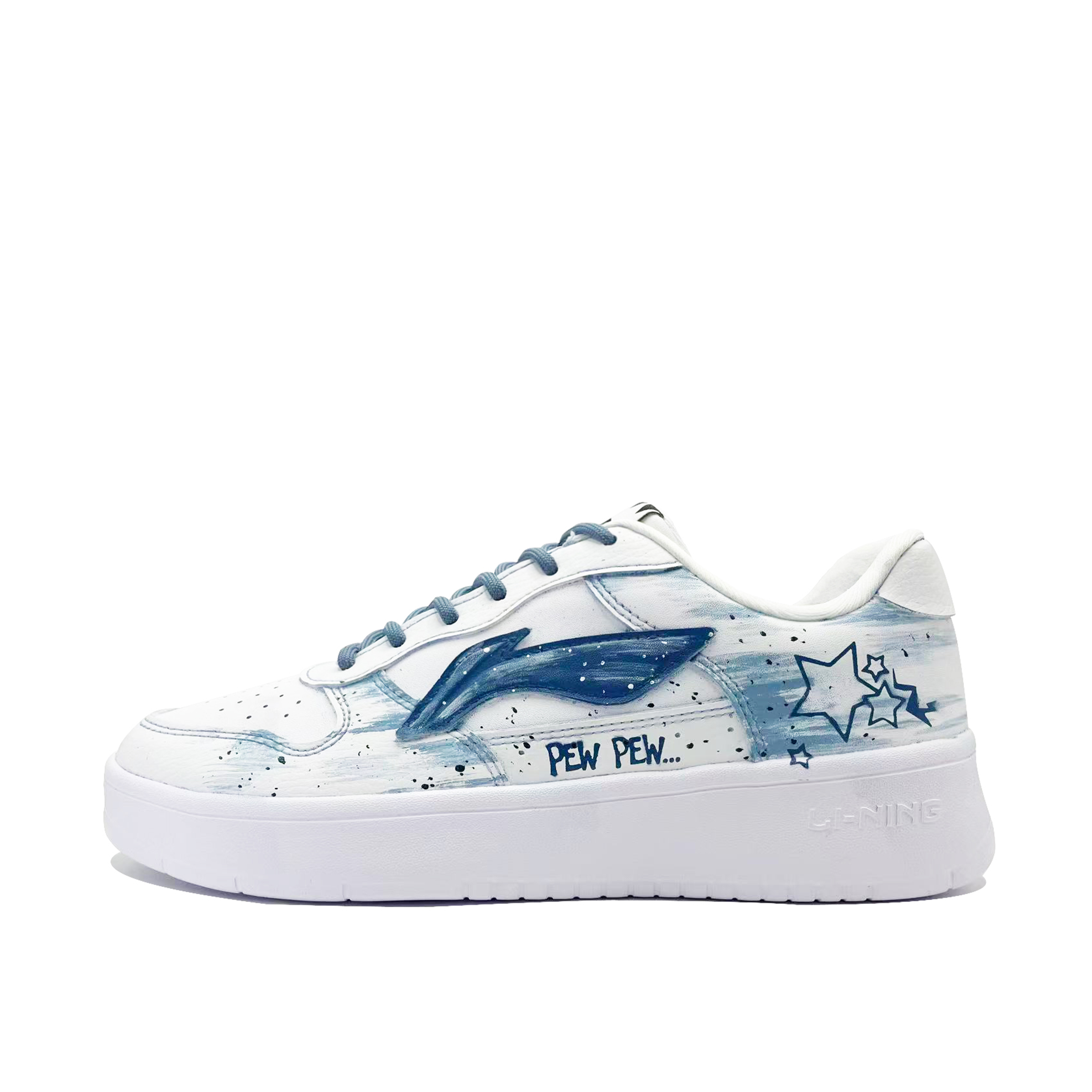 LINING Pontoon Boats Skateboard Shoes Men's Low top Blue/White