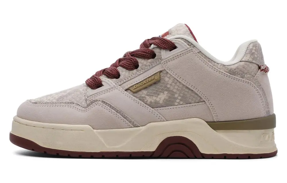 Dickies Coverage Low-Top Skateboard Shoes Unisex Beige Red