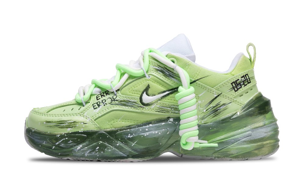 Nike M2K Tekno Anti Slip Wear Resistant Low Top Chunky Sneakers Women's Emerald Green