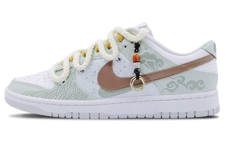 Nike Dunk Low 'Pure Platinum' Low-Top Skateboard Shoes Men's Light Bean Green Gray