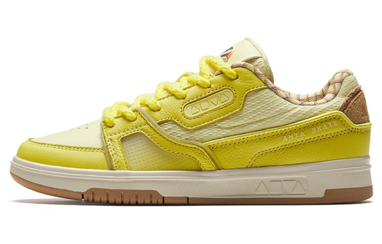 Anta AOYU Sea Breeze Coconut Wear-Resistant Slip-Resistant Low-Top Skateboard Shoes Women's Yellow White