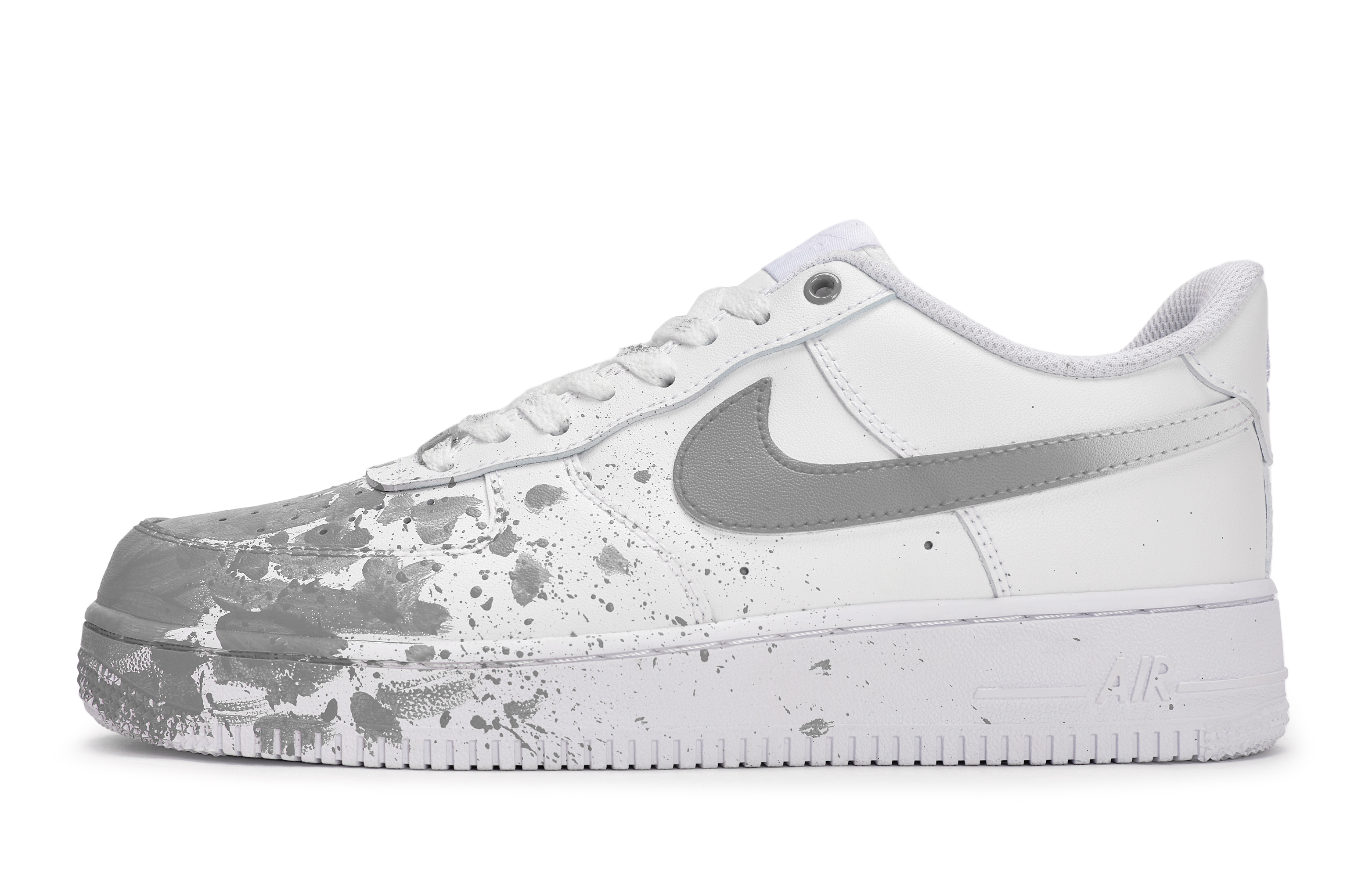 Nike Air Force 1 Anti-Slip Wear-Resistant Low-Top Skateboard Shoes Unisex White Gray купить в интернет-магазине Yoocart с быстрой доставкой по России.