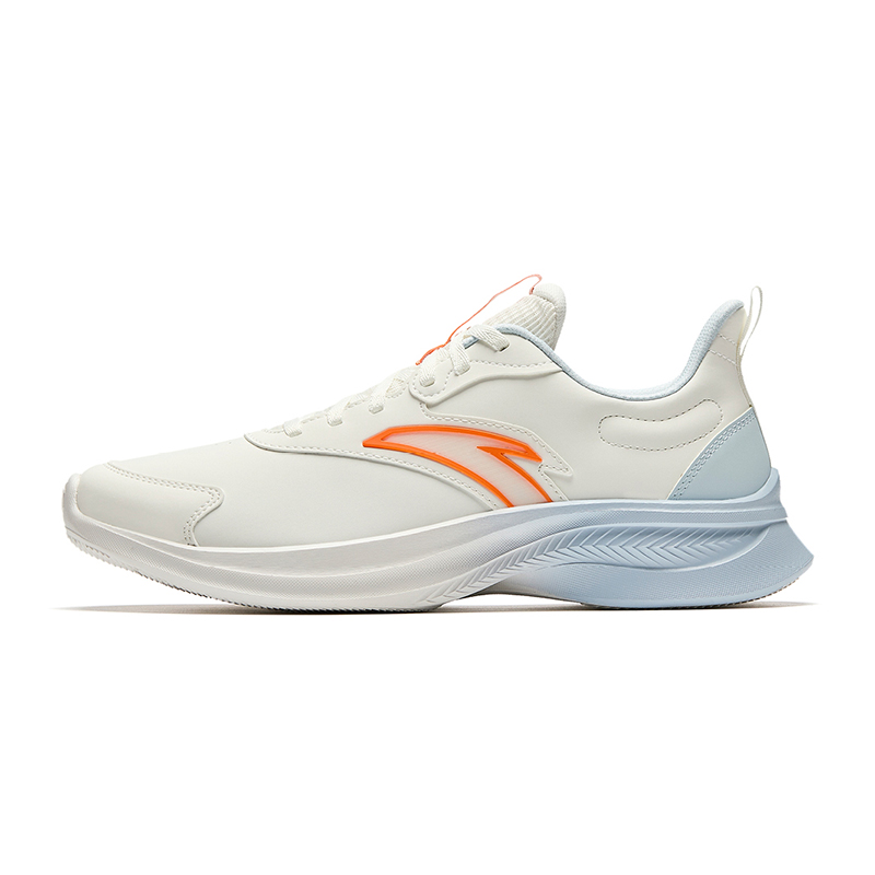 Anta Hydrogen Run Anti-Slip Wear-Resistant Low-Top Casual Running Shoes Men's White Blue Orange