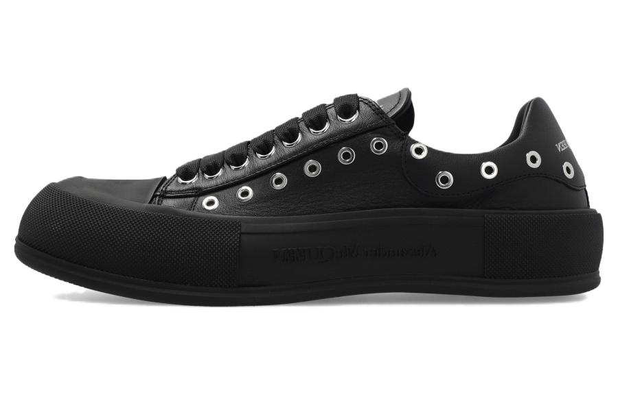 Alexander McQueen Deck Low Top Stylish Skateboarding Shoes Men's Black