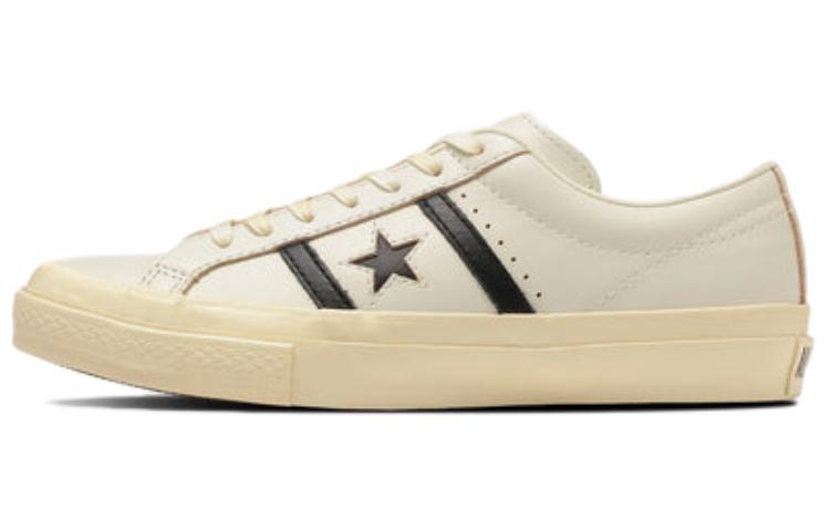 Converse Star&Bars Abrasion Resistant Breathable Cushioning Low Top Canvas Shoes Unisex Beige