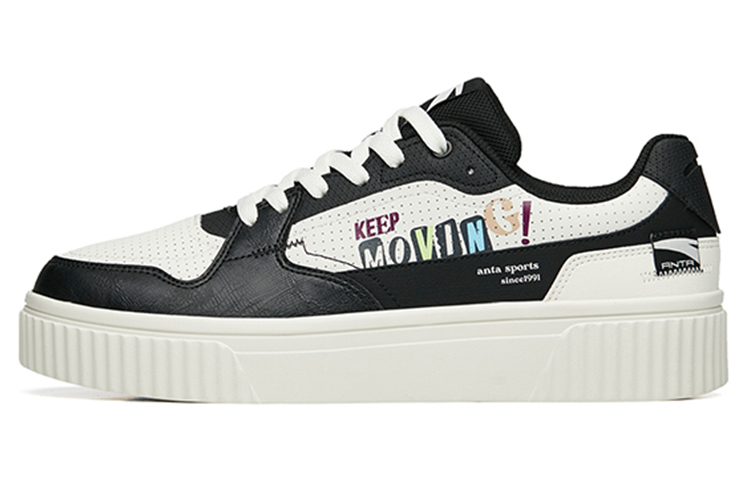 Anta Life Collection Low-Top Skateboard Shoes Men's White Black