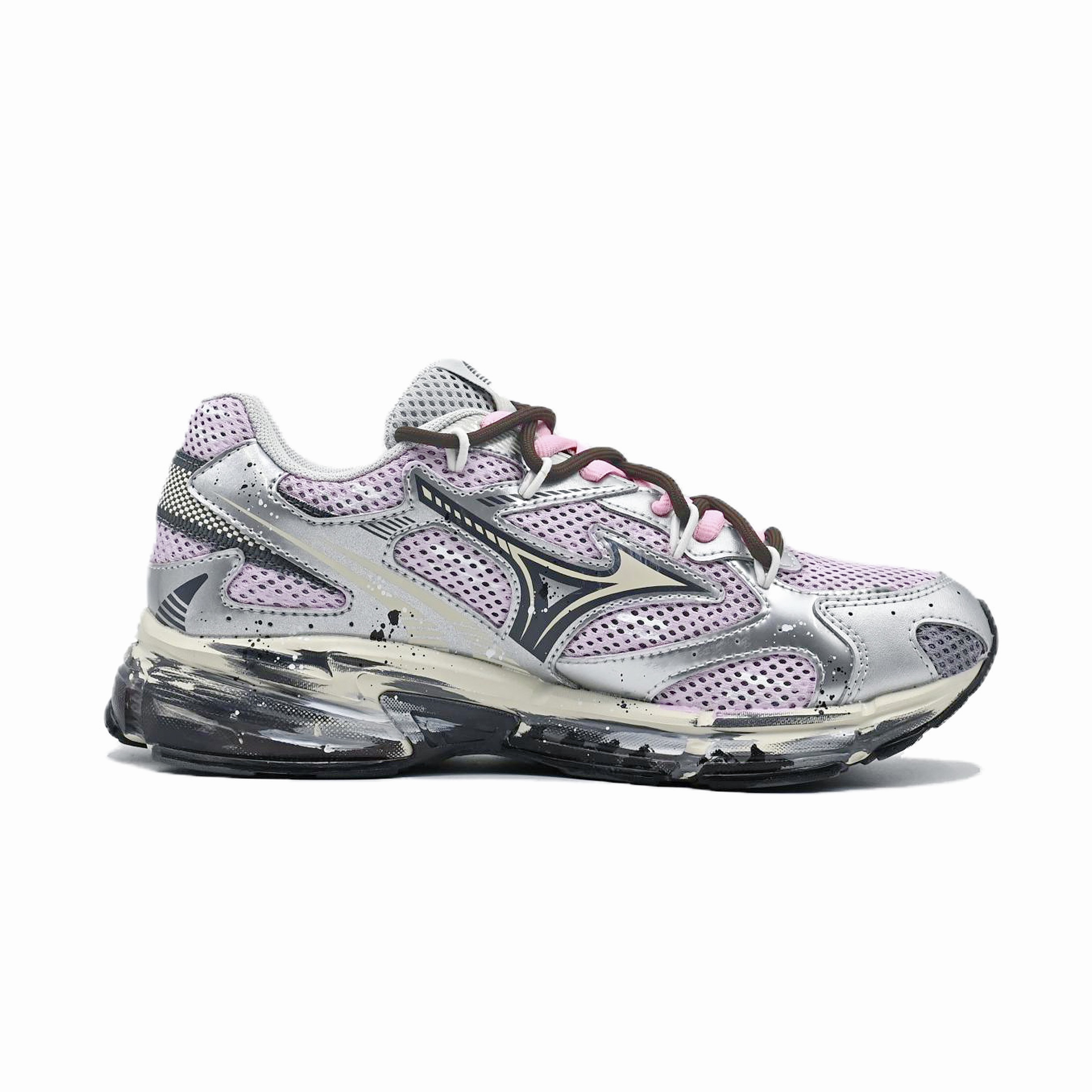 Mizuno Speed 2K Cushioning, Abrasion Resistant, Breathable Support Low top Running Shoes Unisex Silver Pink