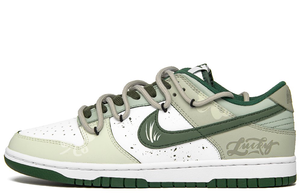 Nike Dunk Wishing Anti Slip Wear Resistant Low Top Skateboard Shoes Men's Green