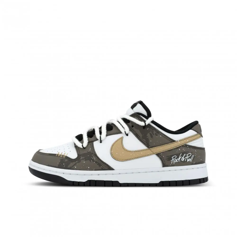 Nike Dunk Low top Skateboard Shoes Unisex White Brown