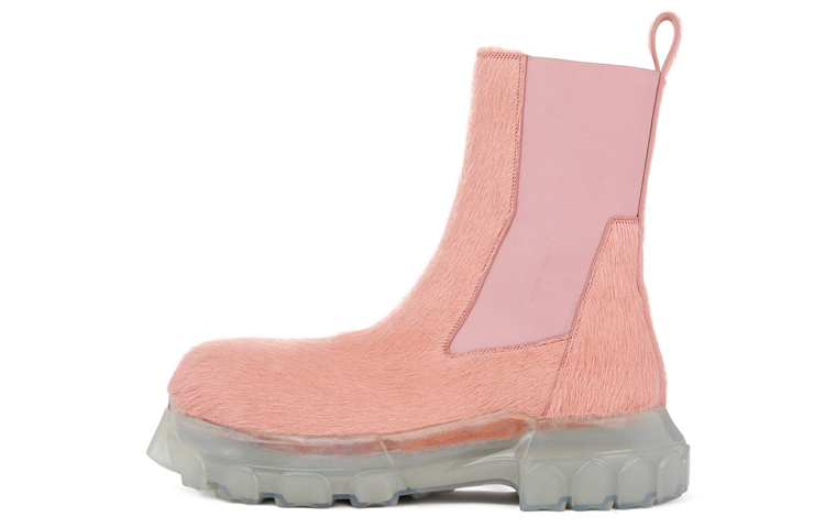 RICK OWENS/RO Strobe Beatle Bozo Short Chelsea Boots Men's Pink